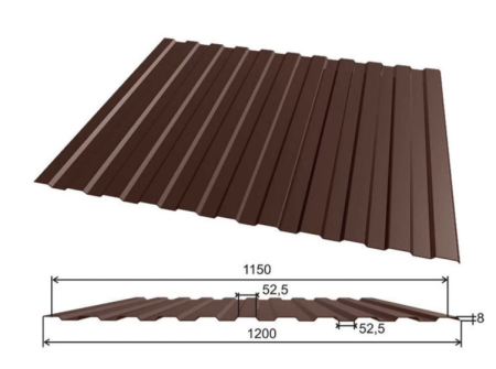 Профлист кровельный, Профнастил С-8