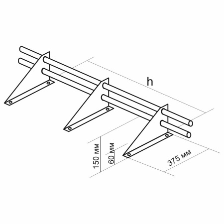 Снегозадержатель с круглой трубой